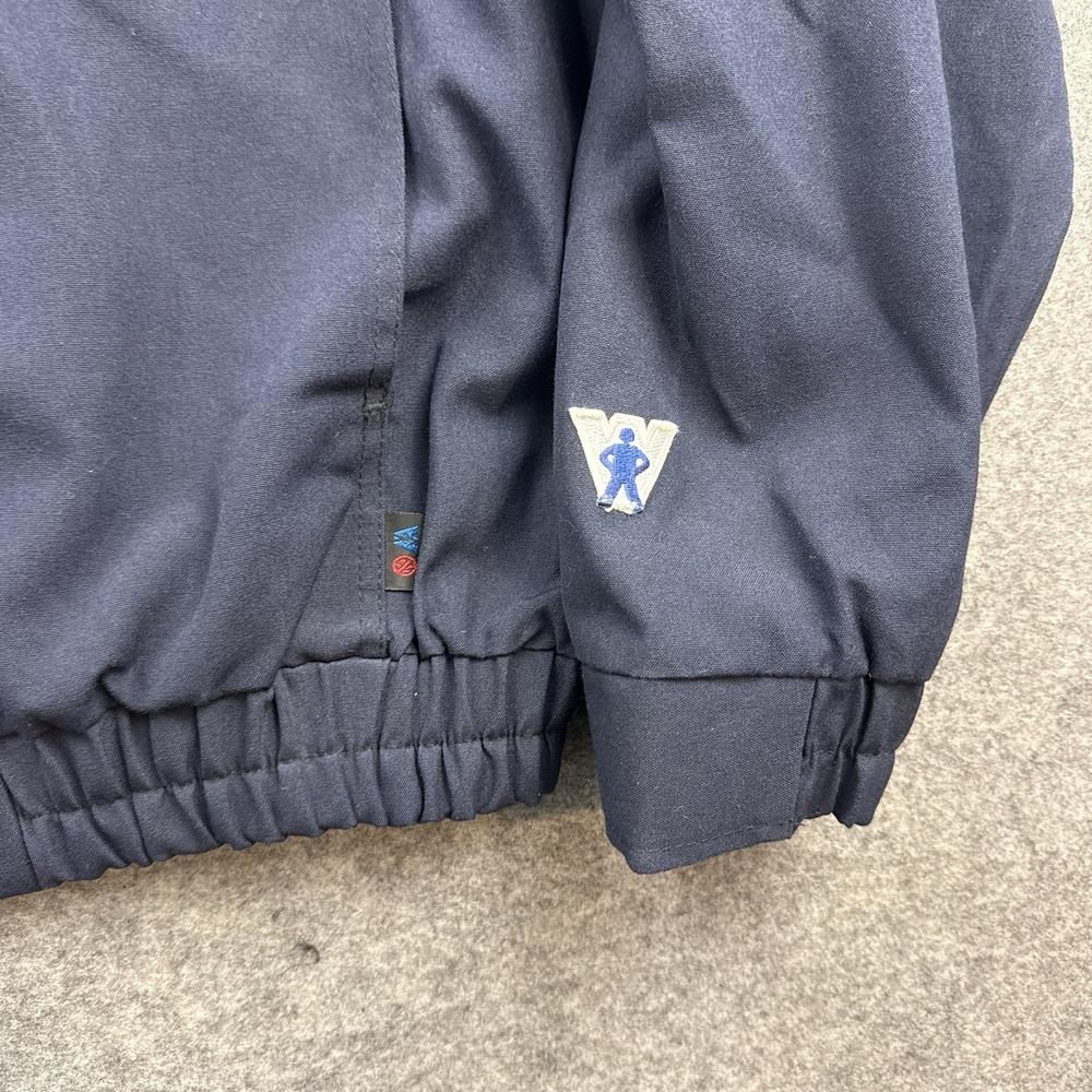 VTG Workrite FR Jacket Mens Large Navy Nomex IIIA Soft Full Zip Workwear USA - Picture 4 of 10